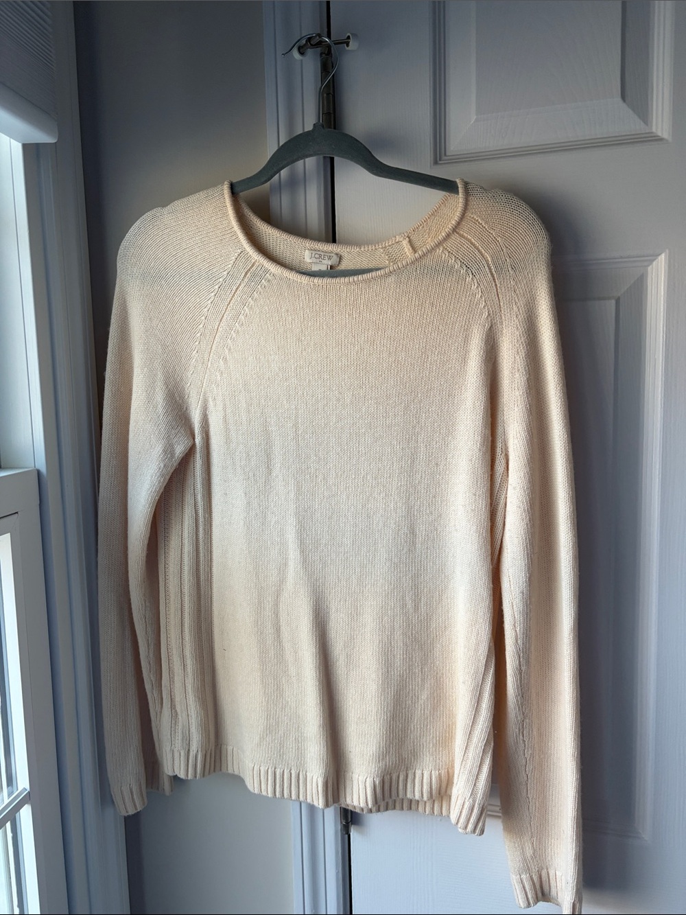 J. Crew Light Cream Crewneck Sweater